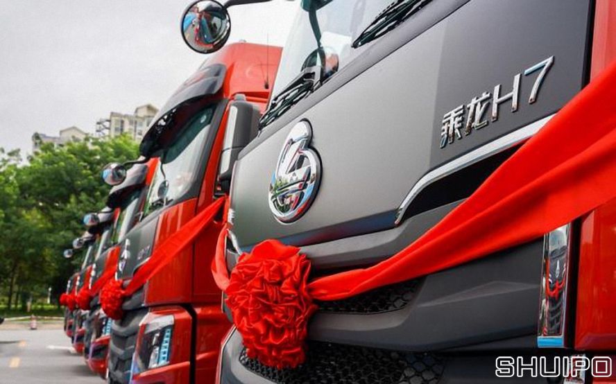 100台乘龙H7换电重卡交付